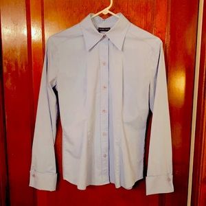 Ladies collared button down- shirt. Sky blue color. New York & Co. Medium.